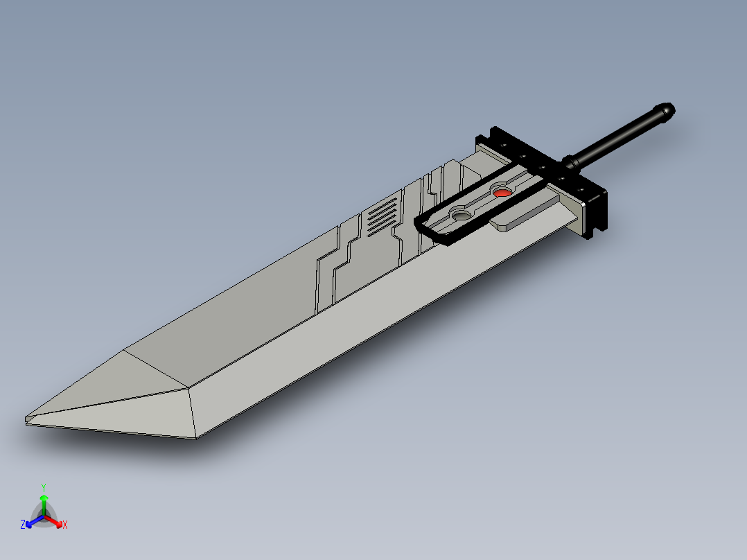 剑、宝剑(37)正等轴测图