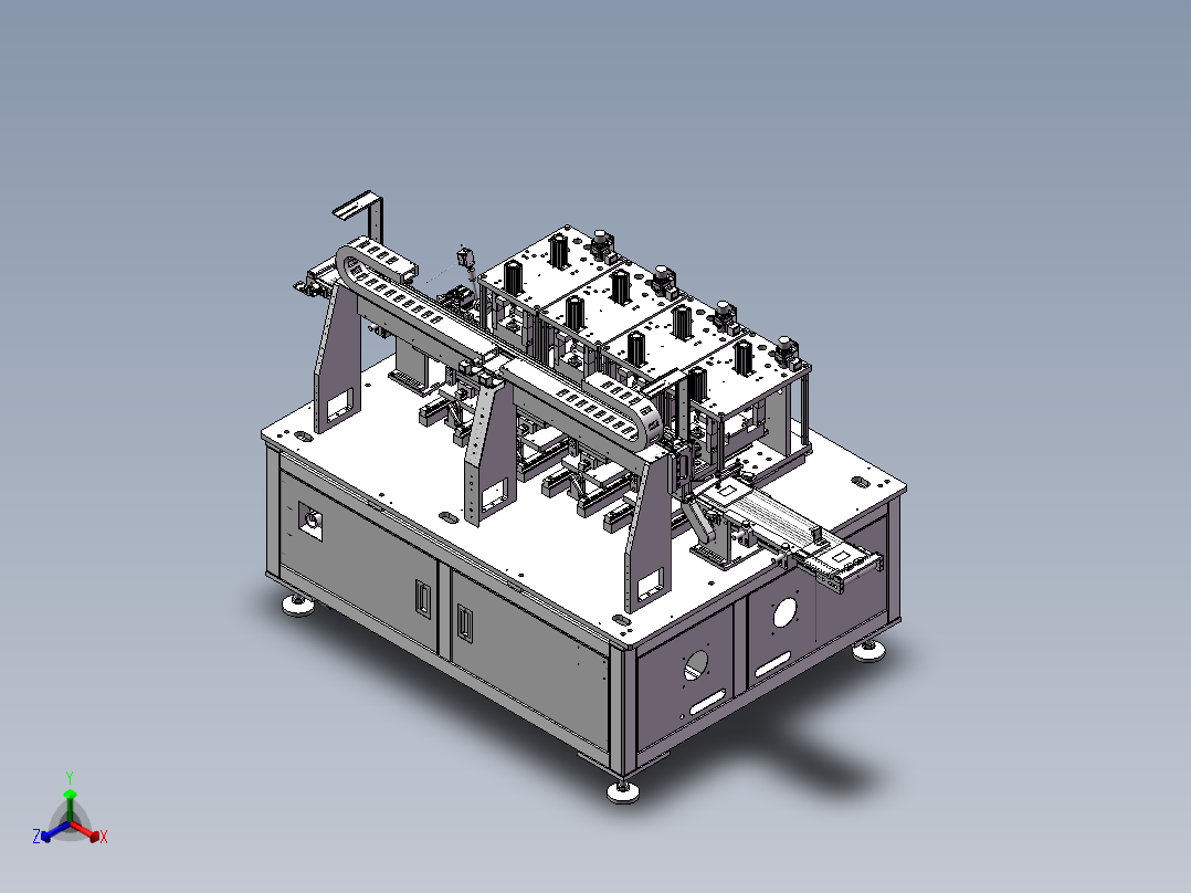 四通道漏液检测机sw18正等轴测图
