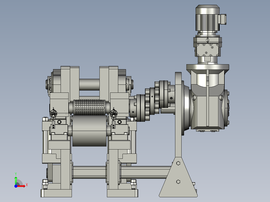 压花 C 型框架前视图