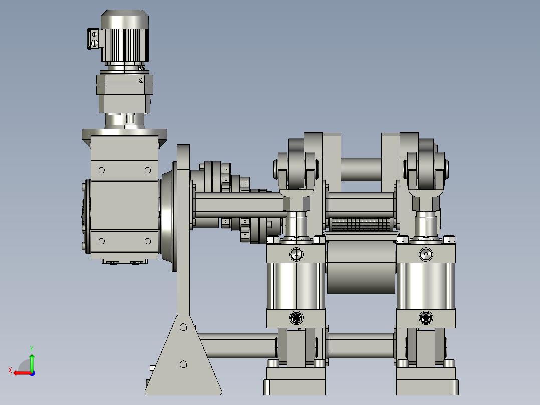 压花 C 型框架后视图