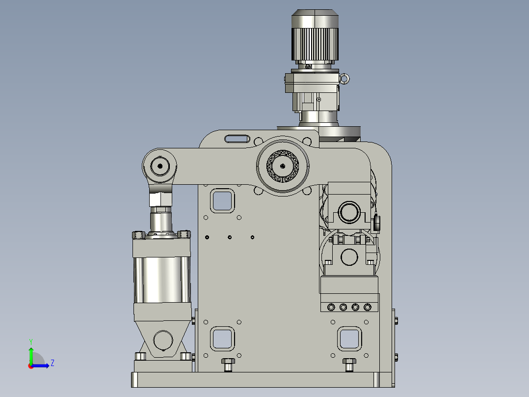 压花 C 型框架左视图