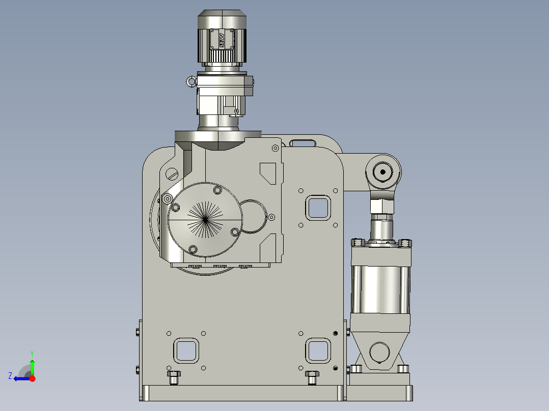 压花 C 型框架右视图