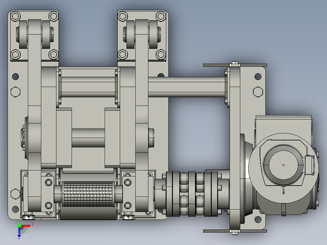 压花 C 型框架俯视图