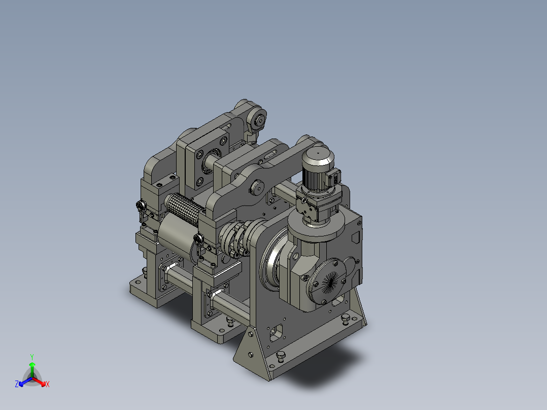 压花 C 型框架正等轴测图