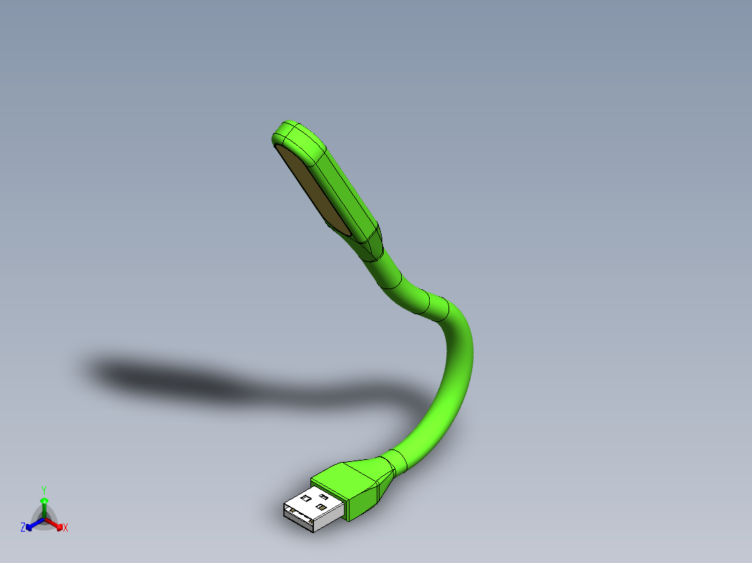 USB 供电的 LED 灯正等轴测图