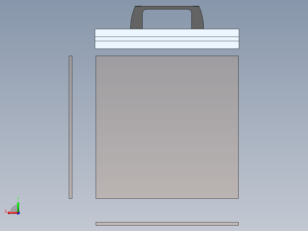 电控柜、铝型材框架后视图