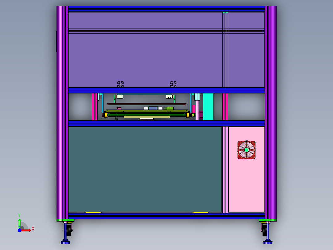 具有定位机构的PCB线路板加工用冲压机前视图