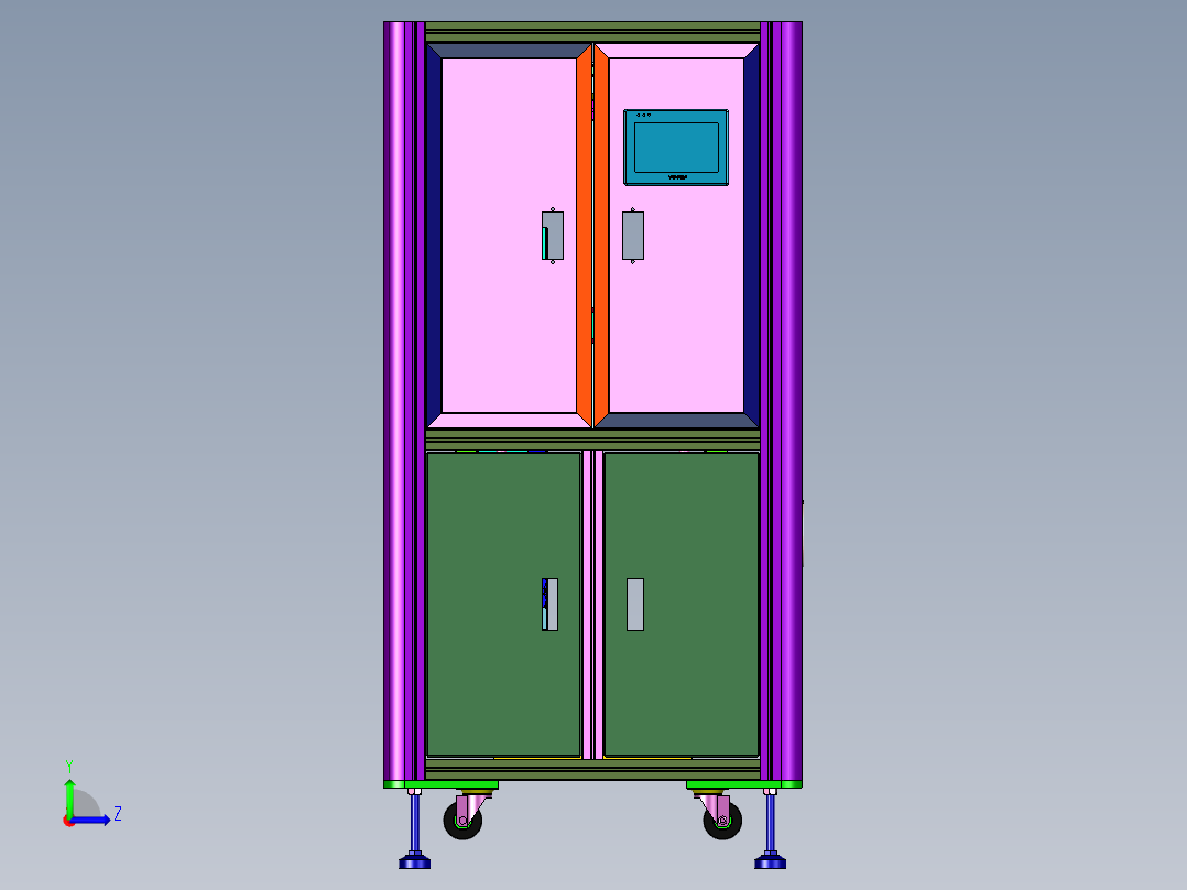 具有定位机构的PCB线路板加工用冲压机左视图