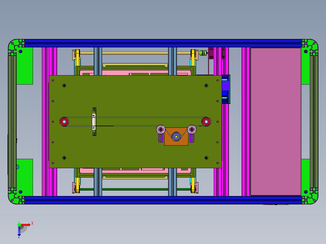 具有定位机构的PCB线路板加工用冲压机俯视图