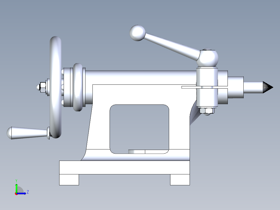 B2005158-车床尾座左视图