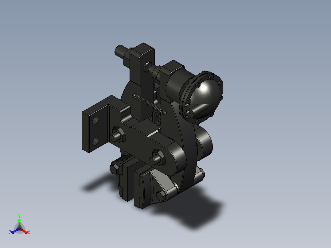 KB5空气驱动制动器_KB5-1正等轴测图