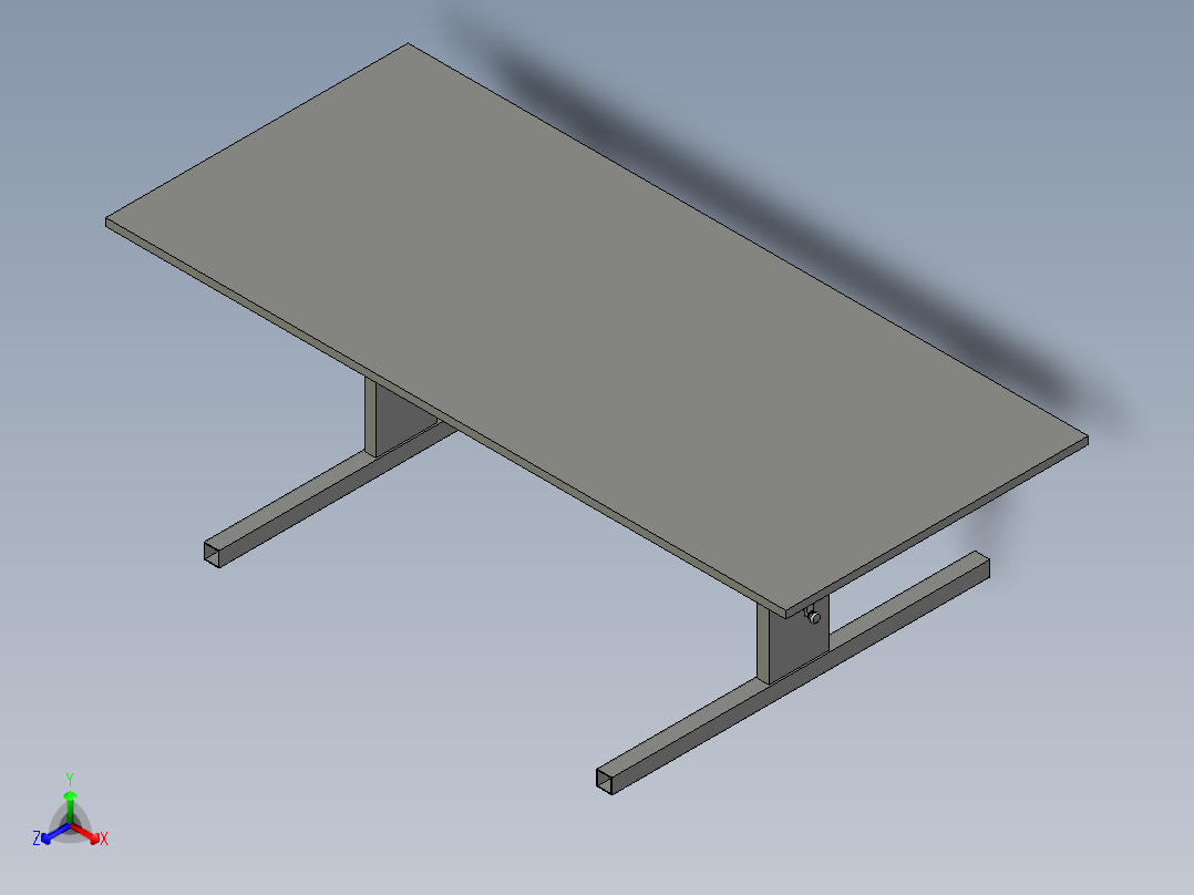 工作台height-adjusting-table-concept--stp stl主视图