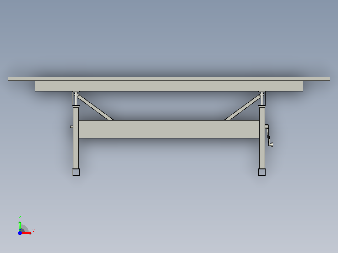 工作台height-adjusting-table-concept--stp stl前视图