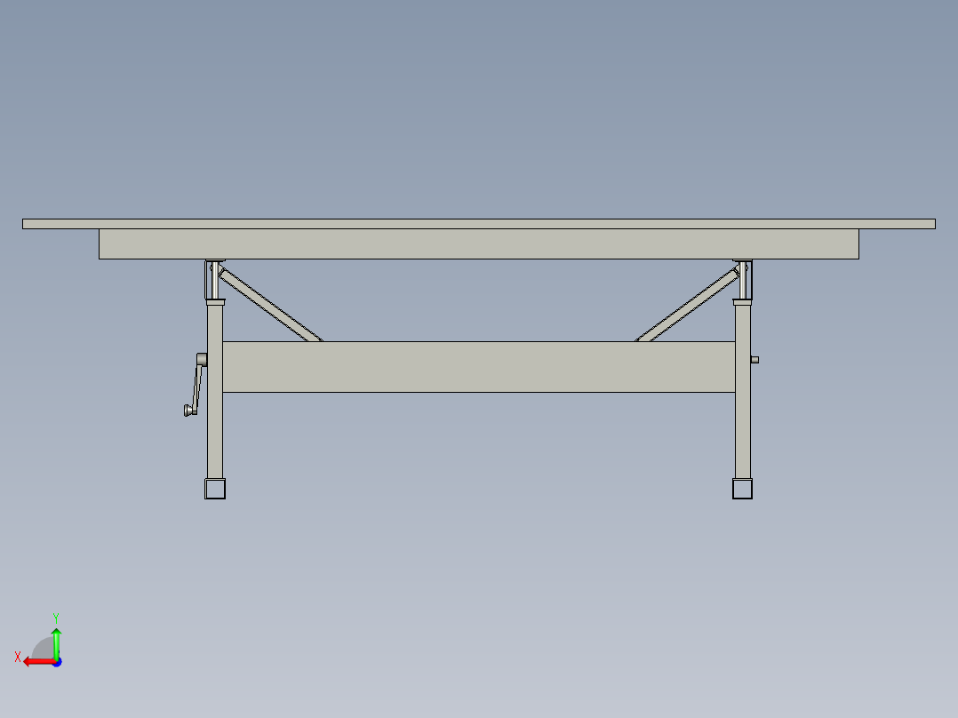 工作台height-adjusting-table-concept--stp stl后视图
