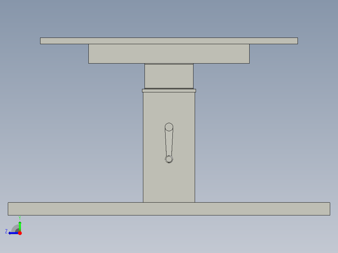 工作台height-adjusting-table-concept--stp stl右视图