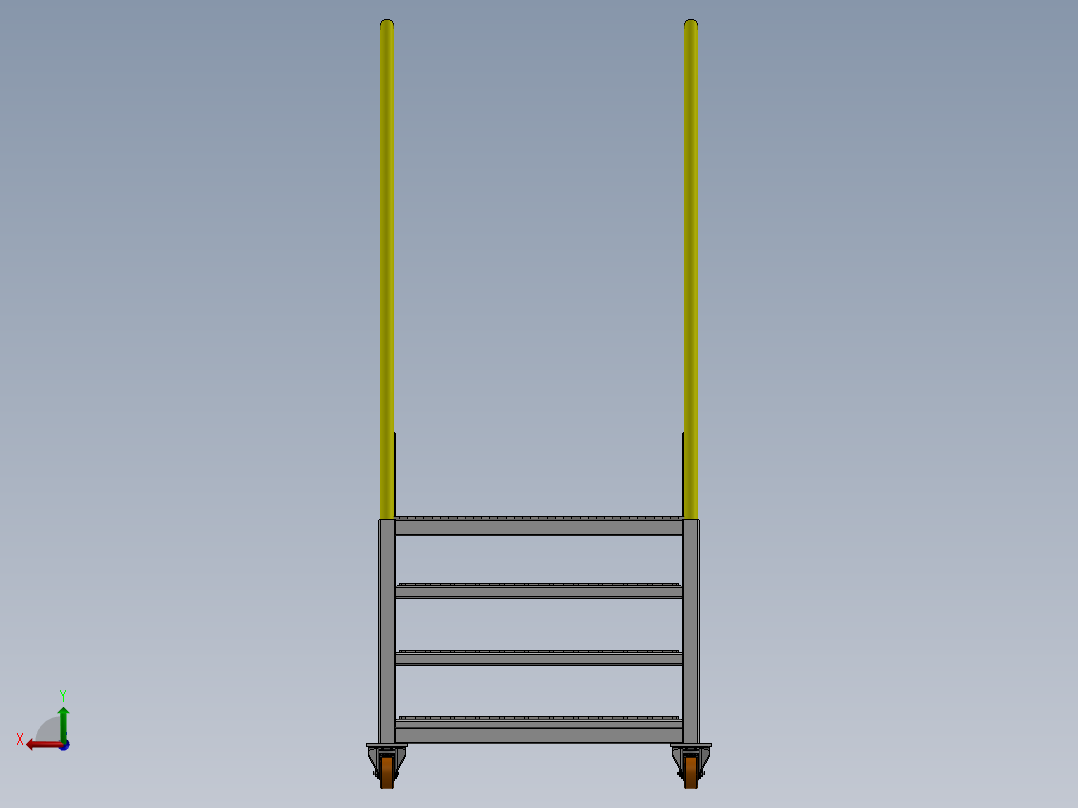 楼梯梯子plataforma-movel-2 11 SW后视图