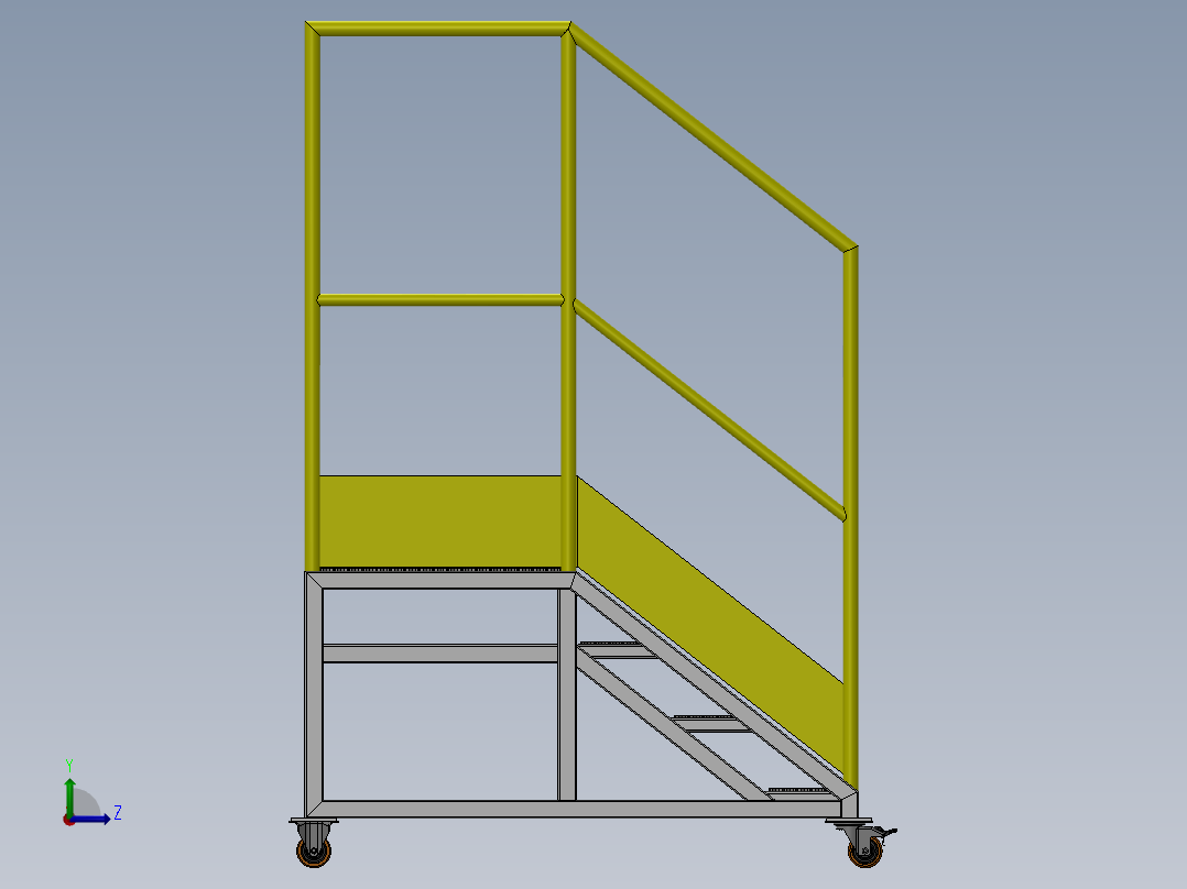 楼梯梯子plataforma-movel-2 11 SW左视图