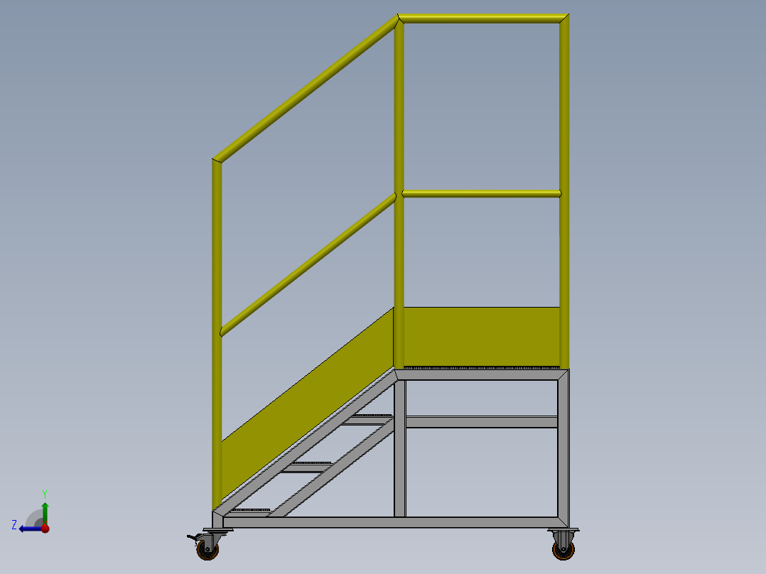 楼梯梯子plataforma-movel-2 11 SW右视图