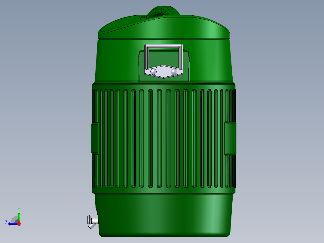 保温桶饮水机右视图