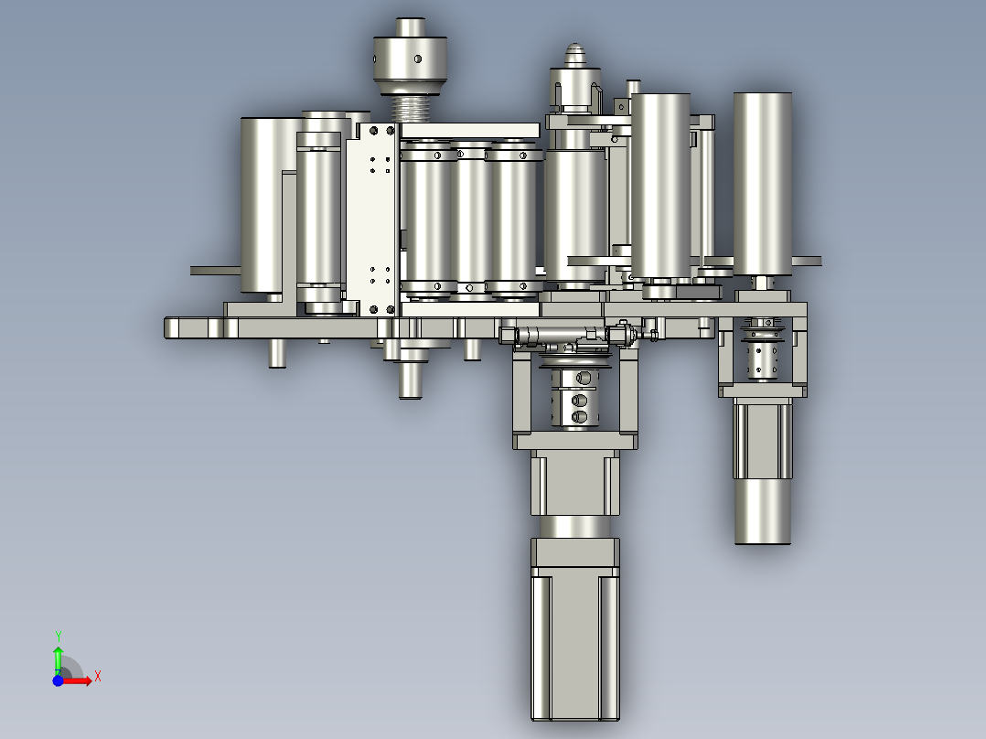 02剥离膜机构前视图
