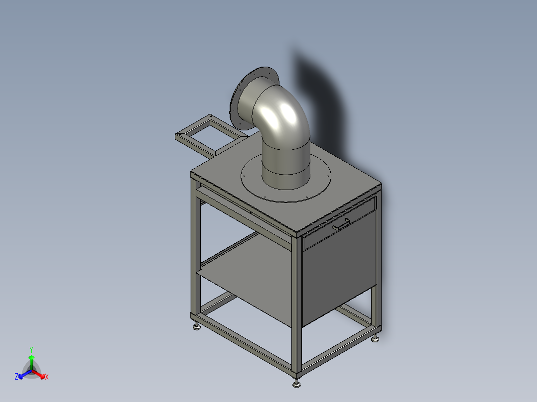 活性炭箱0正等轴测图