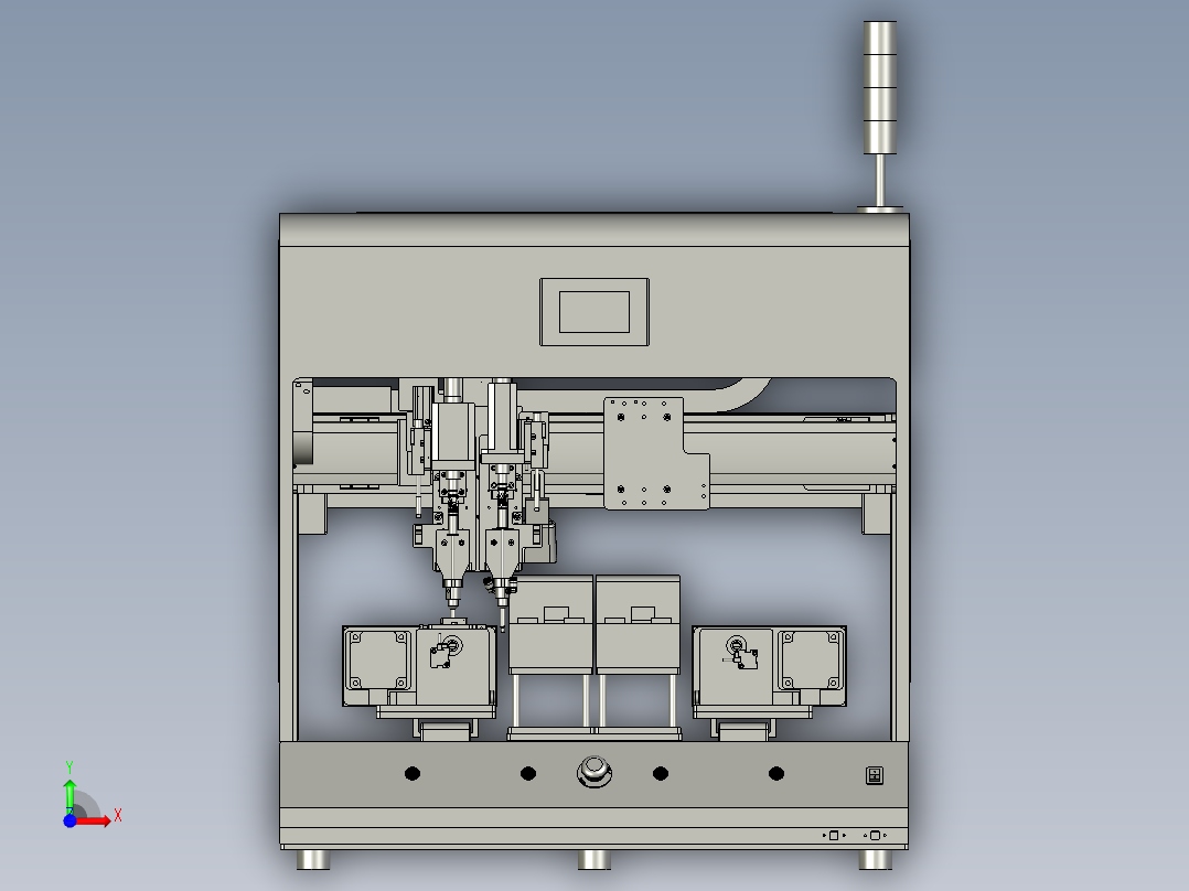桌上型自动锁螺丝机前视图