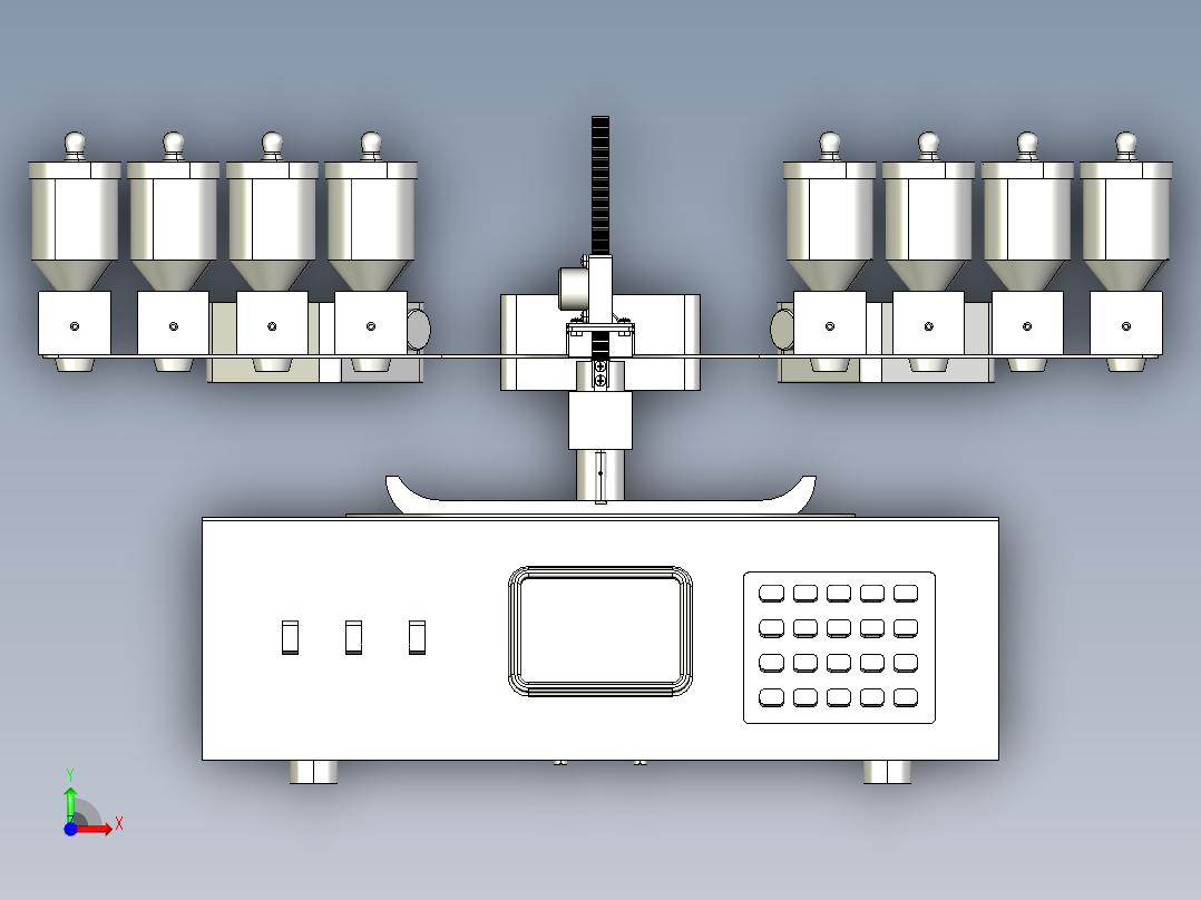 全自动炒菜机前视图
