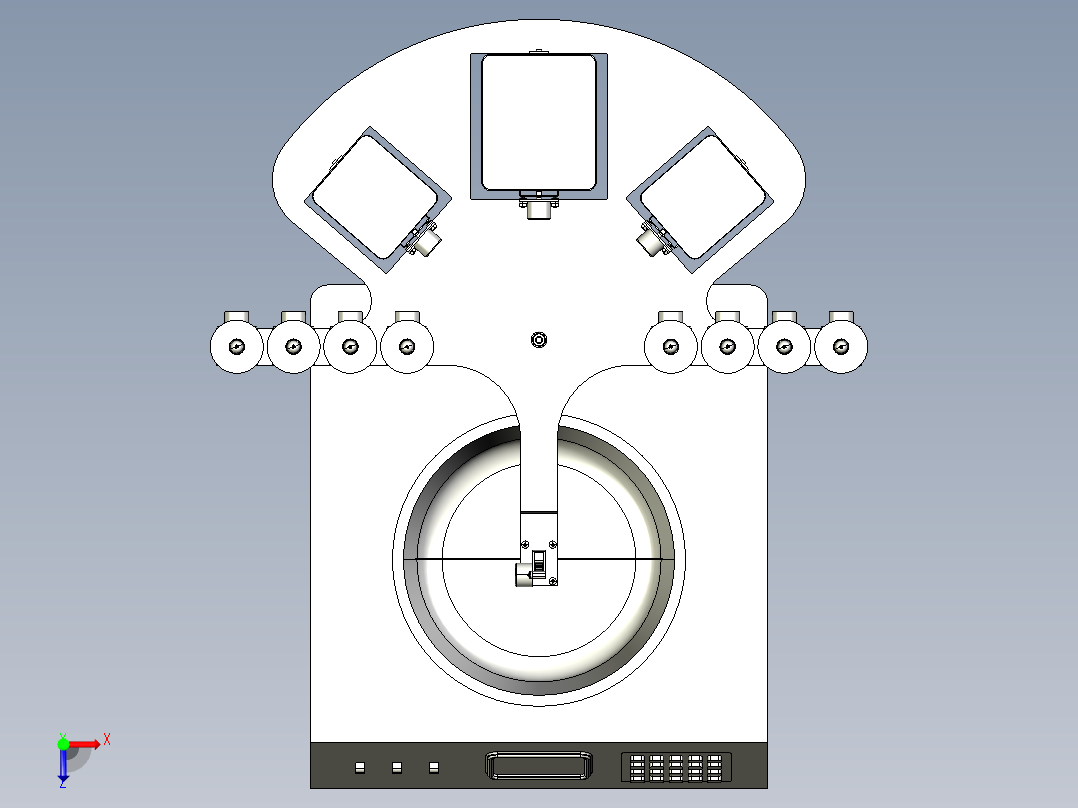 全自动炒菜机俯视图