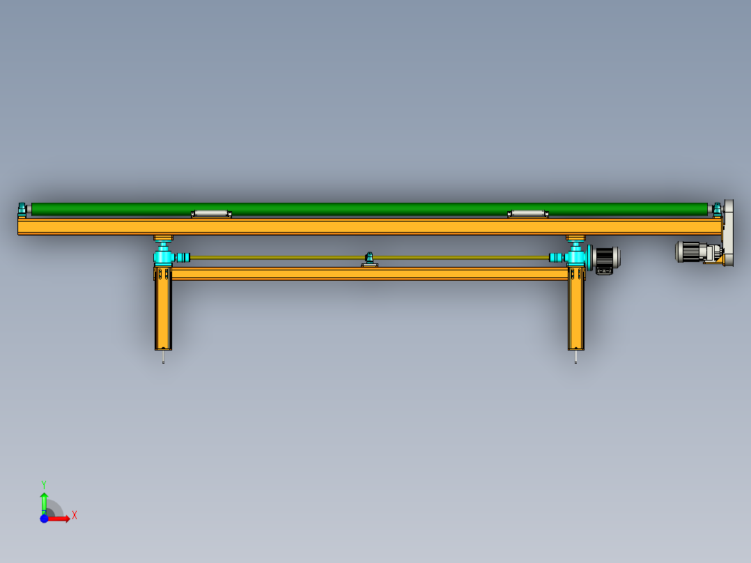 单滚筒举行机构设计前视图