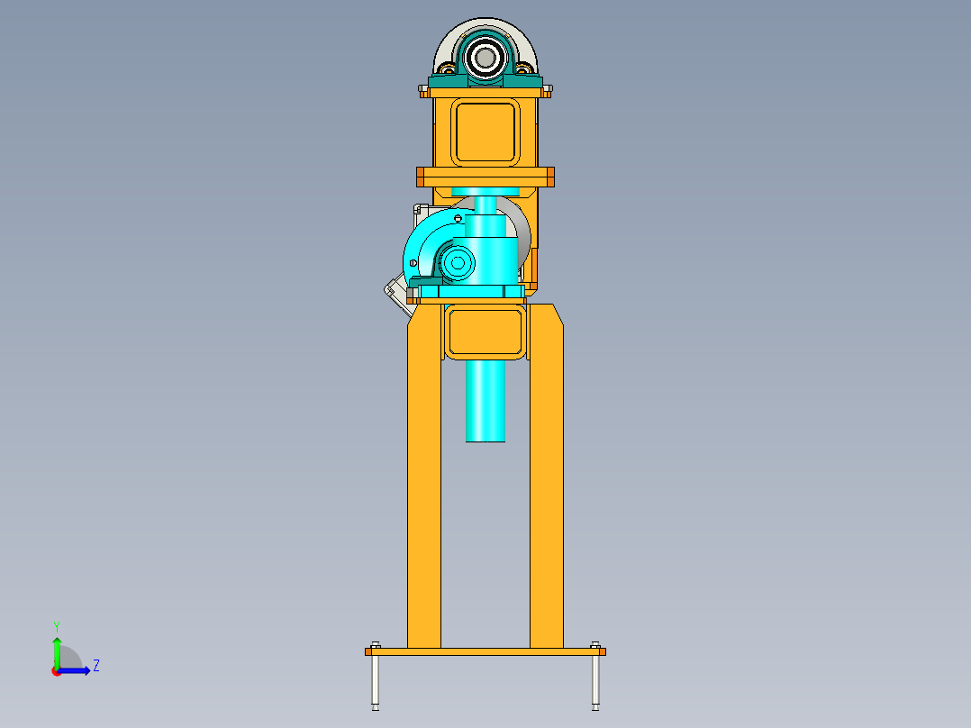 单滚筒举行机构设计左视图