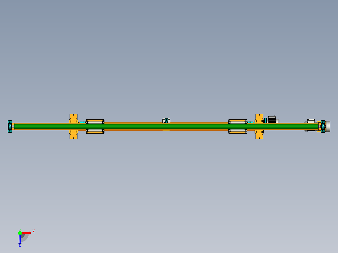 单滚筒举行机构设计俯视图