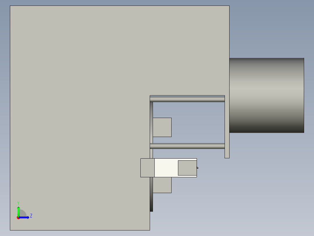 产品注塑压合总成左视图