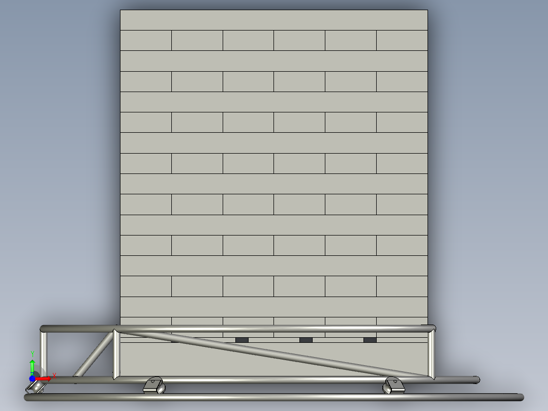 栈板旋转台前视图