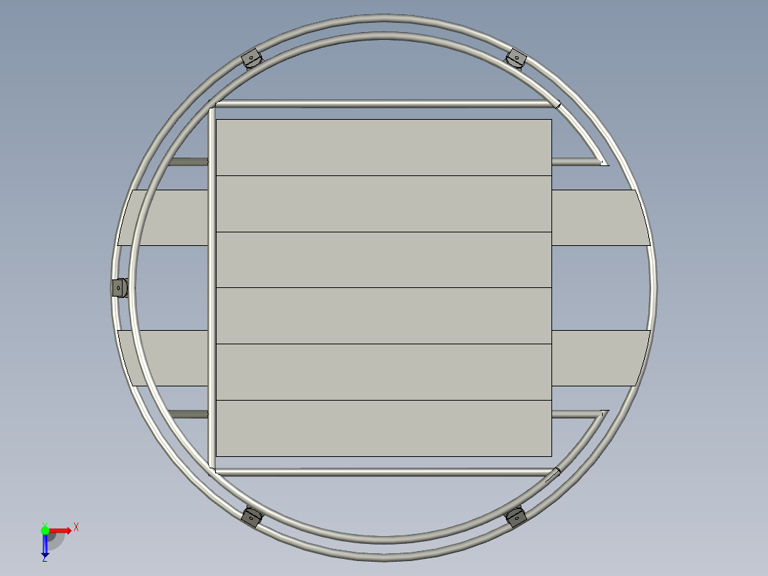 栈板旋转台俯视图