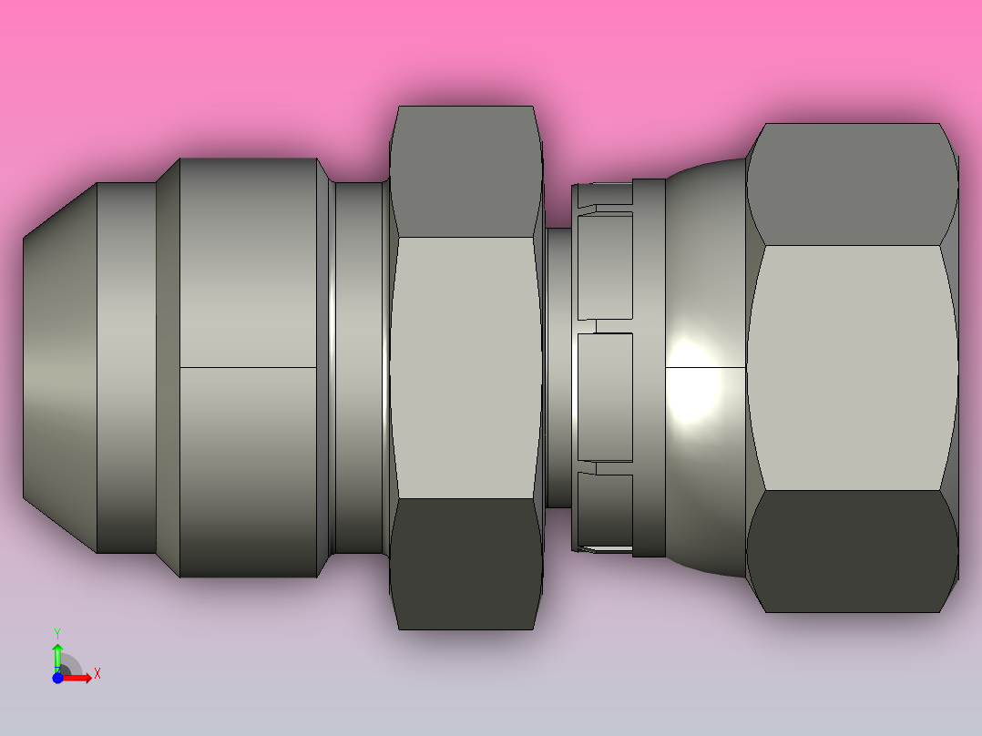 10 8 xhx6 s硬管接头前视图