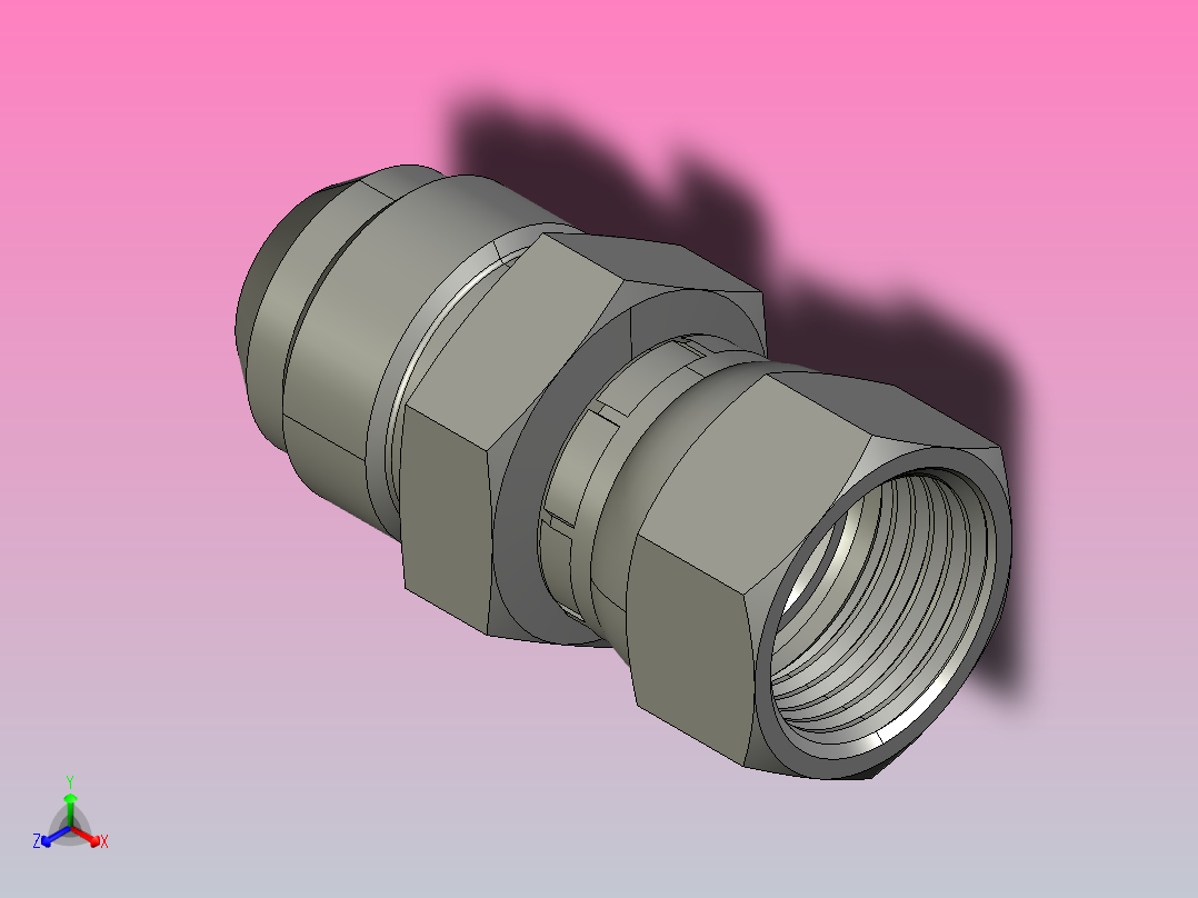10 8 xhx6 s硬管接头正等轴测图