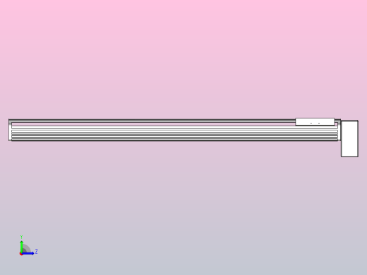 皮带直线轴半封闭可选导轨TPA-HNB-202D-140-L1350-LP-Y-P75-N3左视缩略图