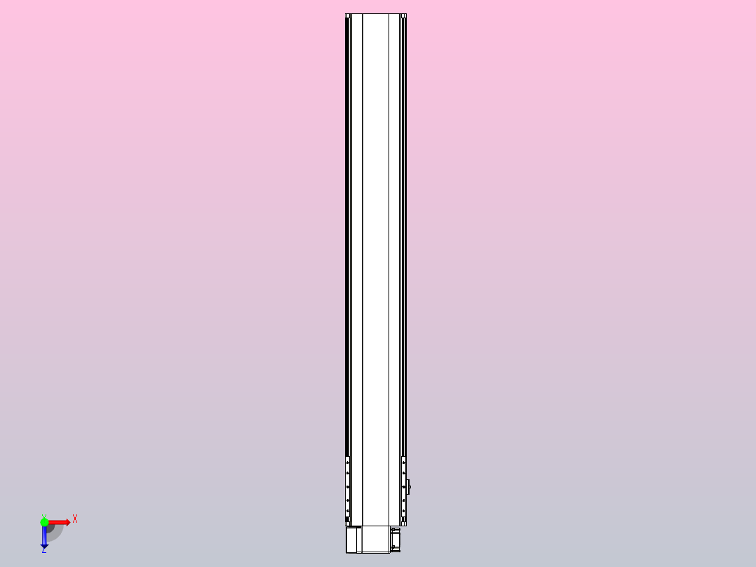 皮带直线轴半封闭可选导轨TPA-HNB-202D-140-L1350-LP-Y-P75-N3俯视图