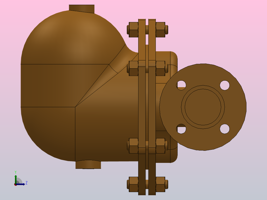 CA44S 碳钢空气和气体疏水阀 DN40-DN50[CA44S　DN50　ASME300]左视图