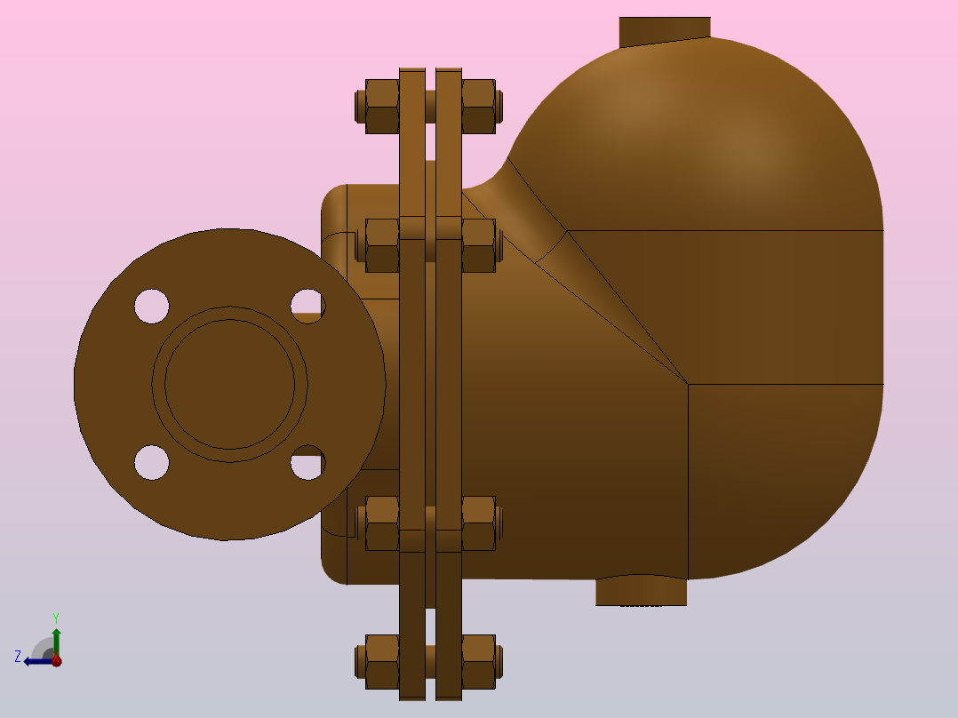 CA44S 碳钢空气和气体疏水阀 DN40-DN50[CA44S　DN50　ASME300]右视图