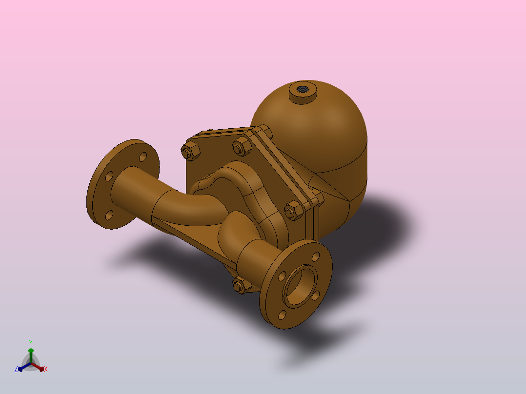 CA44S 碳钢空气和气体疏水阀 DN40-DN50[CA44S　DN50　ASME300]正等轴测图