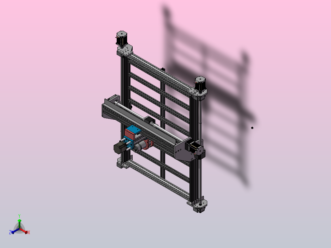 102-cnc-60cm-x-80cm-雕刻机正等轴测图