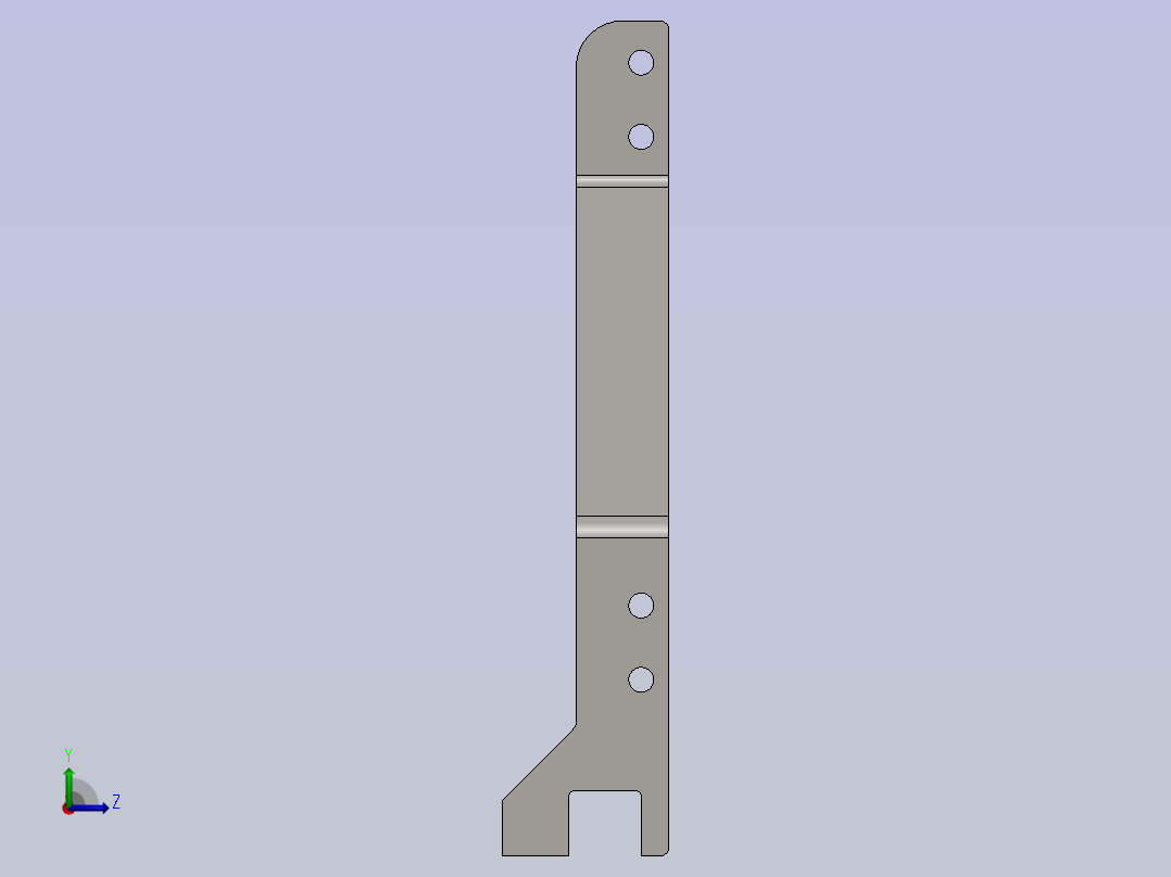 具可变参数的液压平台左视图