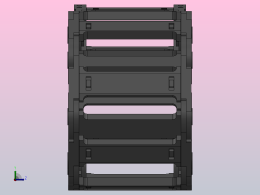 内高35弯曲半径75两侧打开型DA桥式拖链DMD35BDA-35-117-75R-30左视缩略图