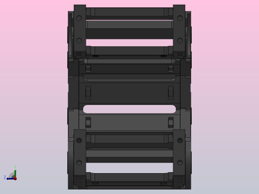 内高35弯曲半径75两侧打开型DA桥式拖链DMD35BDA-35-117-75R-30右视缩略图