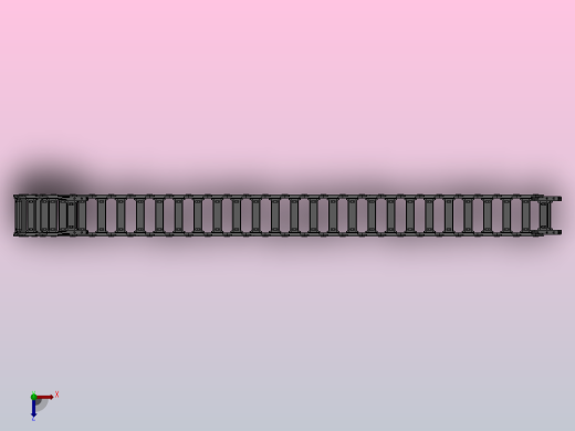 内高35弯曲半径75两侧打开型DA桥式拖链DMD35BDA-35-117-75R-30俯视缩略图