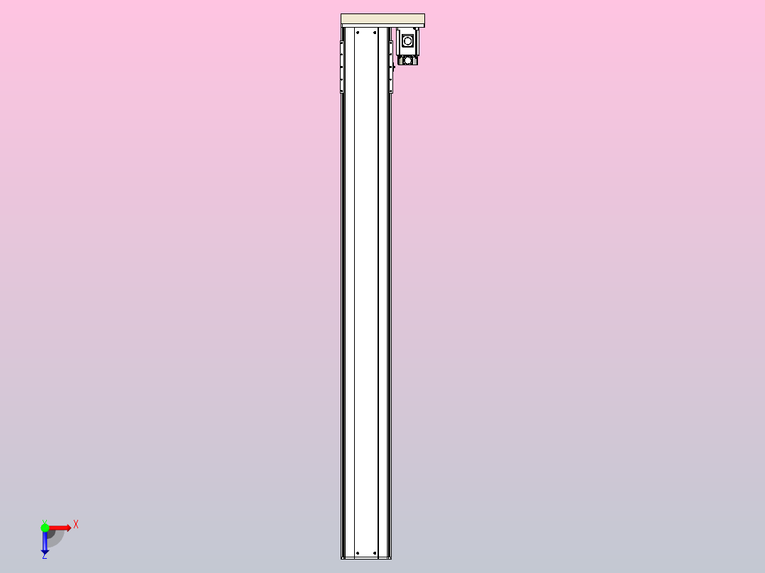 日规模组半封闭丝杆TPA-HNR-220D-3210C-L1950-ML-C-P1K-N3俯视图
