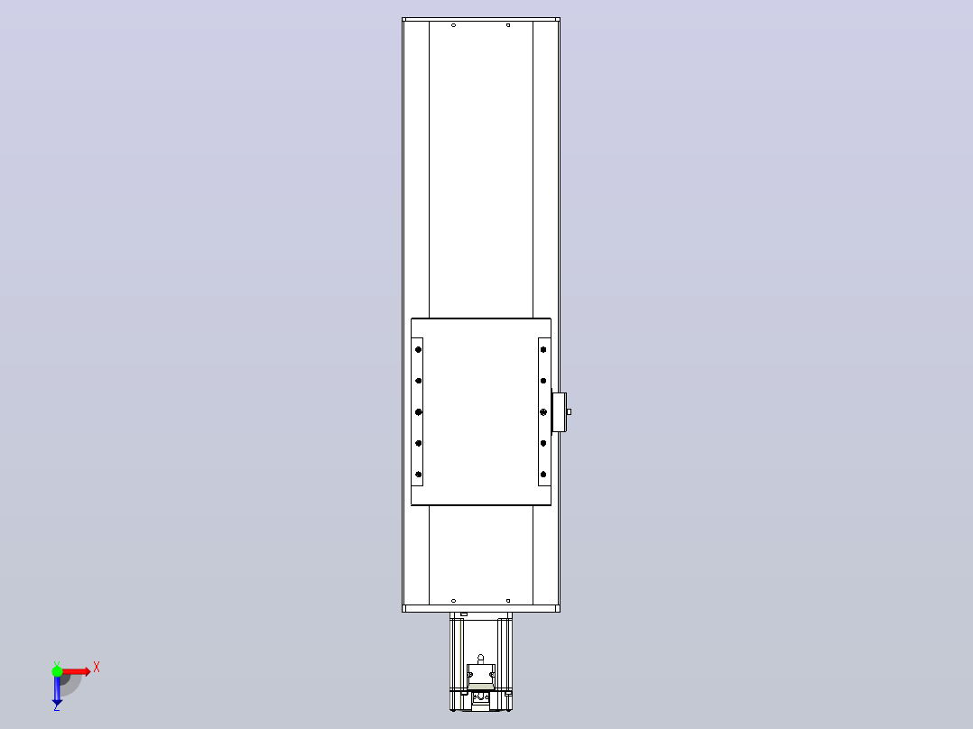 滚珠丝杠直线轴带导轨全封闭TPA-HCR-202D-2510C-L350-M-Y-P75-N3俯视图
