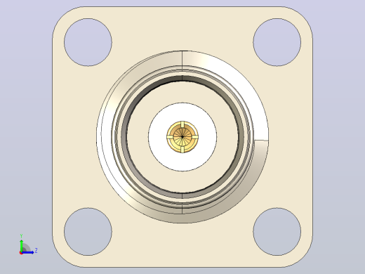 Amphenol 11 GHz TNC同轴17.5毫米4孔法兰连接器左视缩略图