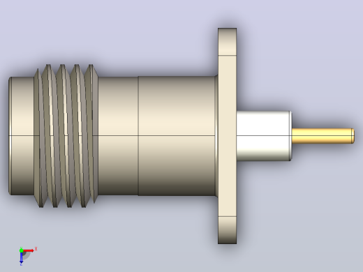Amphenol 11 GHz TNC同轴17.5毫米4孔法兰连接器俯视缩略图